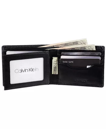 Billetera de cuero Calvin Klein de hombre con protección para tarjetas