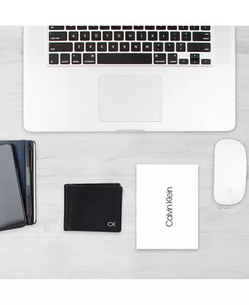 Billetera de cuero Calvin Klein de hombre con protección para tarjetas
