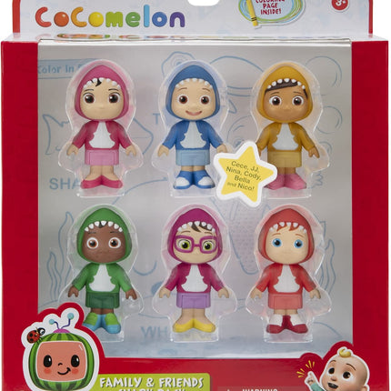 Conjunto de 6 figuras amigos Cocomelon tiburones