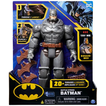Figura Batman de acción con luces y más de 20 sonidos - Comics Battle Strike Batman