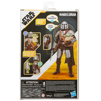 Figura Star Wars The Mandalorian y Baby Yoda Grogu con sonidos